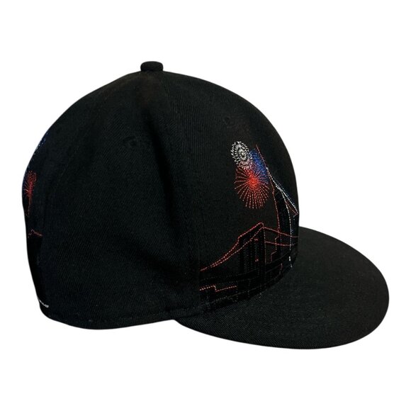 New Era 59FIFTY New York Yankees Wool Fitted Hat 7 1/2 Fireworks NYC Skyline Emb - Picture 2 of 8